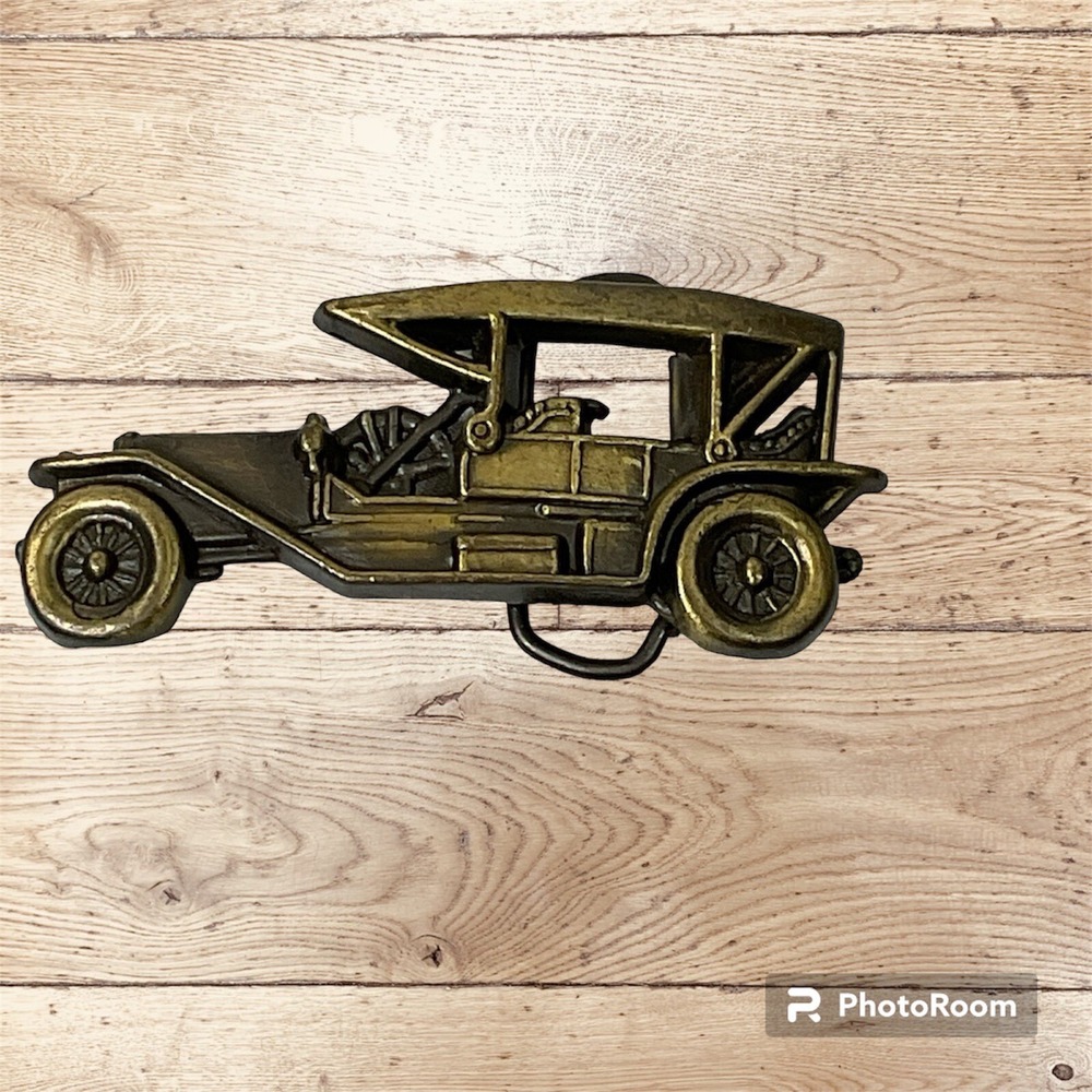 Vintage‎ 1978 Duesenberg Model Car Belt Buckle - Solid Brass Baron Buckle